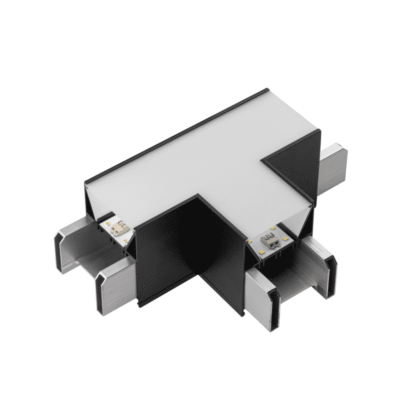 VINEA T-konektor, LED, must