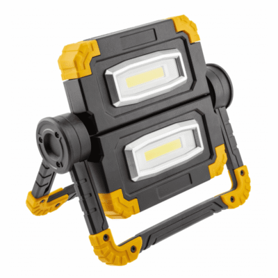 WORKY LED prožektor, 2x10W COB, 1200lm, 6400K, Powerbank 5000mAh 5V 1A, USB-C, IP44