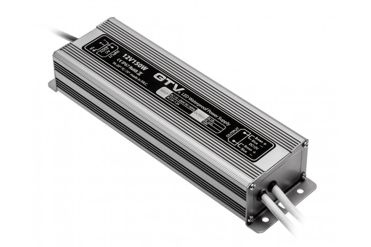 LED veekindel toiteplokk, 150W, IP 67, DC12V