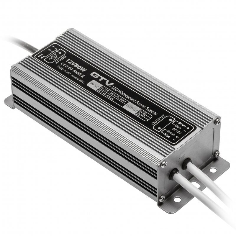 LED veekindel toiteplokk, 80W, IP 67, DC12V