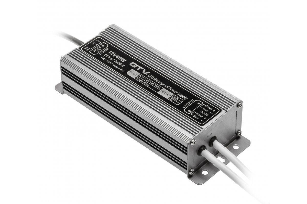 LED veekindel toiteplokk, 80W, IP 67, DC12V