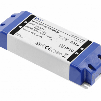 LED toiteplokk PRO+ 12V, 100W, sisend 220-240VAC, IP20, mõõdud 180x66x32 mm