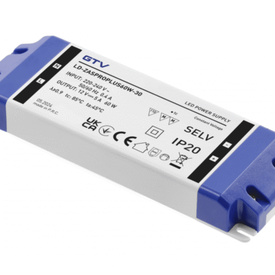 LED toiteplokk PRO+ 12V, 60W, sisend 220-240VAC, IP20, mõõdud 185x65x22 mm