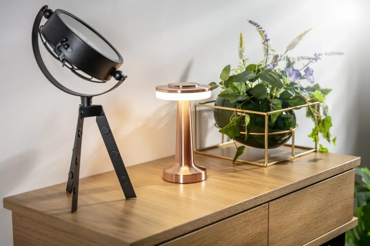 Monum laualamp, 3W, 200lm, DC 5V, 1A, 3000 K, 3 astet dimmerdamist, aku 1800 mAh, vask - Image 2