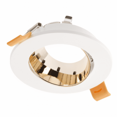 Lae kohtvalgusti ARIES, IP20, φ 90*30mm, ümmargune, valge/kuld