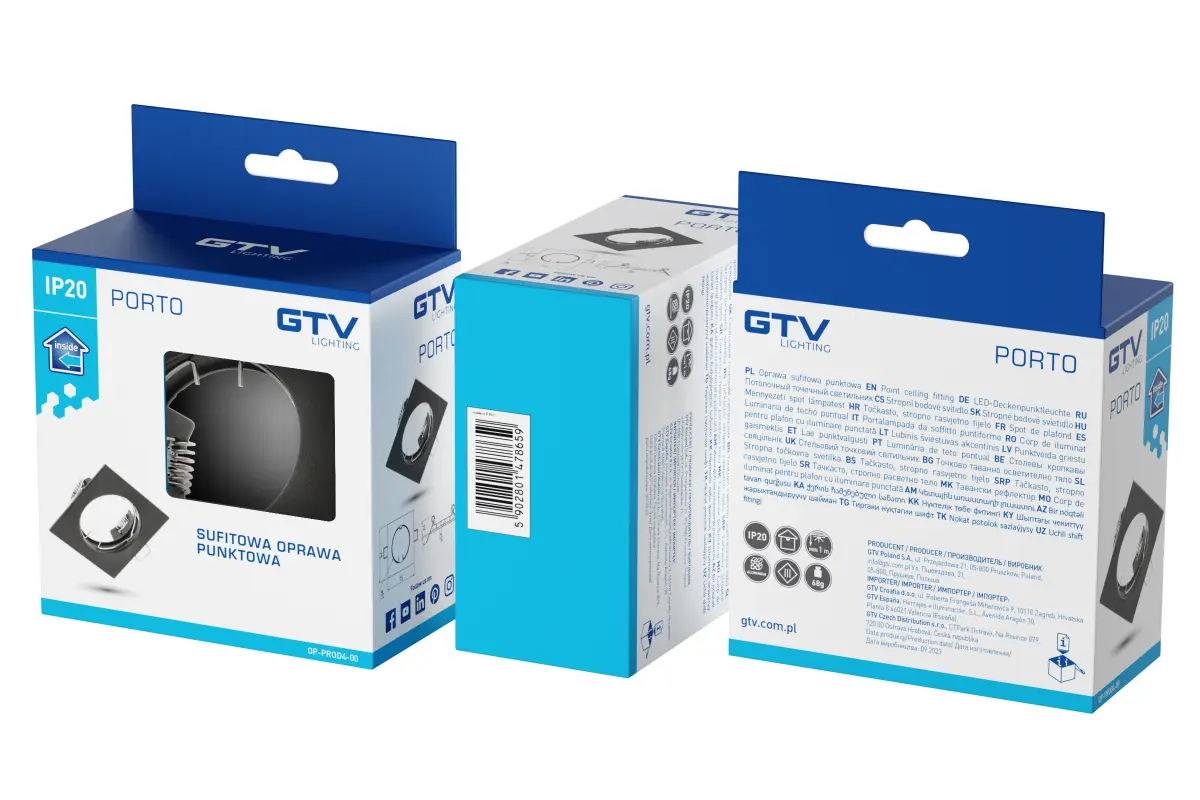 PORTO laevalgusti, IP20, ruudukujuline, must, Tüüp DS10 - Image 4