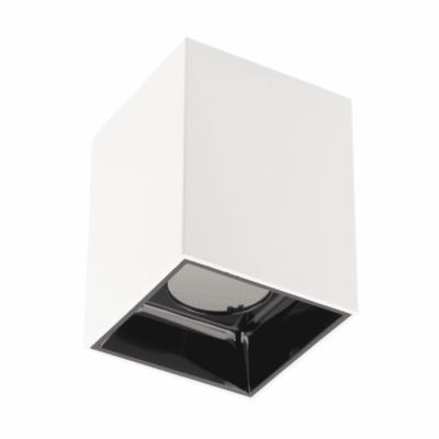 Laevalgusti ARIES, PC, 77x100mm, IP20, max 20W, ruudukujuline, valge/must