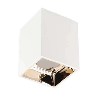 Laevalgusti ARIES, PC, 77x100mm, IP20, max 20W, ruudukujuline, valge/kuld