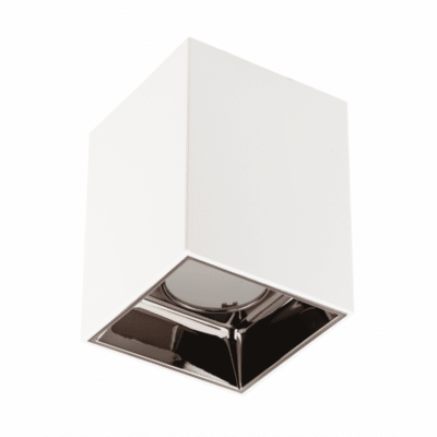Laevalgusti ARIES, PC, 77x100mm, IP20, max 20W, ruudukujuline, valge/must kroom