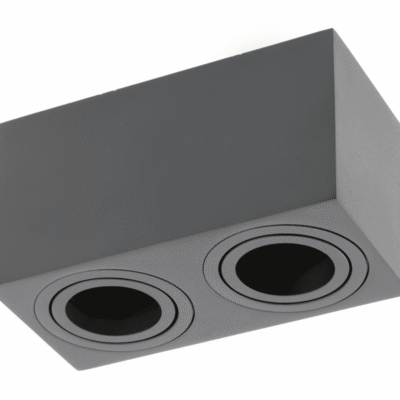 Laevalgusti Aveiro Duo Bis, alumiinium, 160x80x85mm, IP20, max 20W*2, ruudukujuline, must