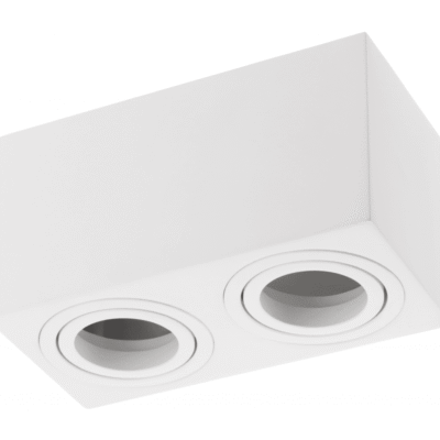 Laevalgusti Aveiro Duo Bis, alumiinium, 160x80x90mm, IP20, max 20W*2, ruudukujuline, valge