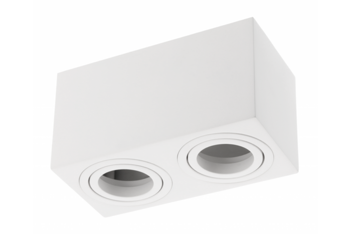 Laevalgusti Aveiro Duo Bis, alumiinium, 160x80x90mm, IP20, max 20W*2, ruudukujuline, valge