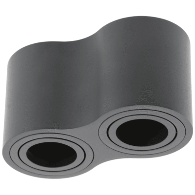 Laevalgusti Aveiro Duo Bis, alumiinium, 160x80x90mm, IP20, max 20W*2, ümmargune, must