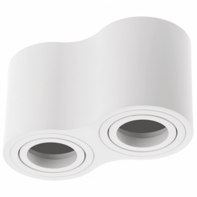 Laevalgusti Aveiro Duo Bis, alumiinium, 160x80x90mm, IP20, max 20W*2, ümmargune, valge