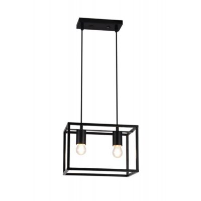 Laevalgusti DIU2, 3628, AC220-240V, 50/60Hz, 2*E27, IP20, 30CMX18CMX20CM, topelt, must