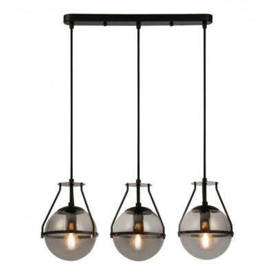 Laevalgusti DROP 3, 7134, AC220-240V, 50/60Hz, 3*E27, max. 25W, pikkus 68 cm, must