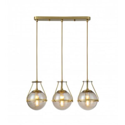 Laevalgusti DROP 3, 6335, AC220-240V, 50/60Hz, 3*E27, max. 25W, pikkus 68 cm, kuld.