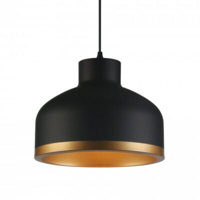Laevalgusti GOLDI 1,4090, AC220-240V, 50/60Hz, 1*E27, IP20, diameeter 30 cm, must/kuld