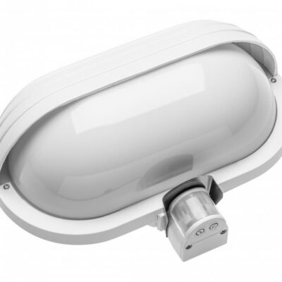 Liikumisanduriga pinnapealne seinavalgusti, max 60W, E27, AC220-240V, 50/60Hz, valgusnurga 180*, IP40, valge korpus
