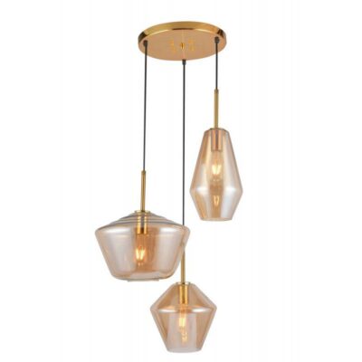 Lagevalgusti LIME 3P, 7993, AC220-240V, 50/60Hz, 3*E27, IP20, Diameeter 35 CM, kolmekordne, kuldne