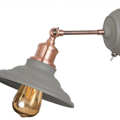 Seinavalgusti LORET+ lülitiga, 8229, AC220-240V, 50/60Hz, 1*E27, max. 40W, diameeter 20cm, hall