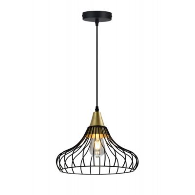 Lakke paigaldatav valgusti LOTTE, 2622, AC220-240V, 50/60Hz, 1*E27, IP20, diameeter 33 cm, must/kuld.