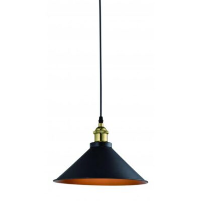 Laevalgusti MANI 2, 4076, AC220-240V, 50/60Hz, 1*E27, IP20, läbimõõt 30 cm, must/kuld.