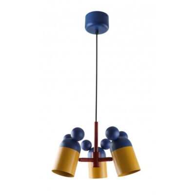 Laevalgusti MOUSE II, 1854, max.250V, 50/60Hz, 3*E27, max.25 W, IP20, keskmine 30 cm, tumesinine/kollane