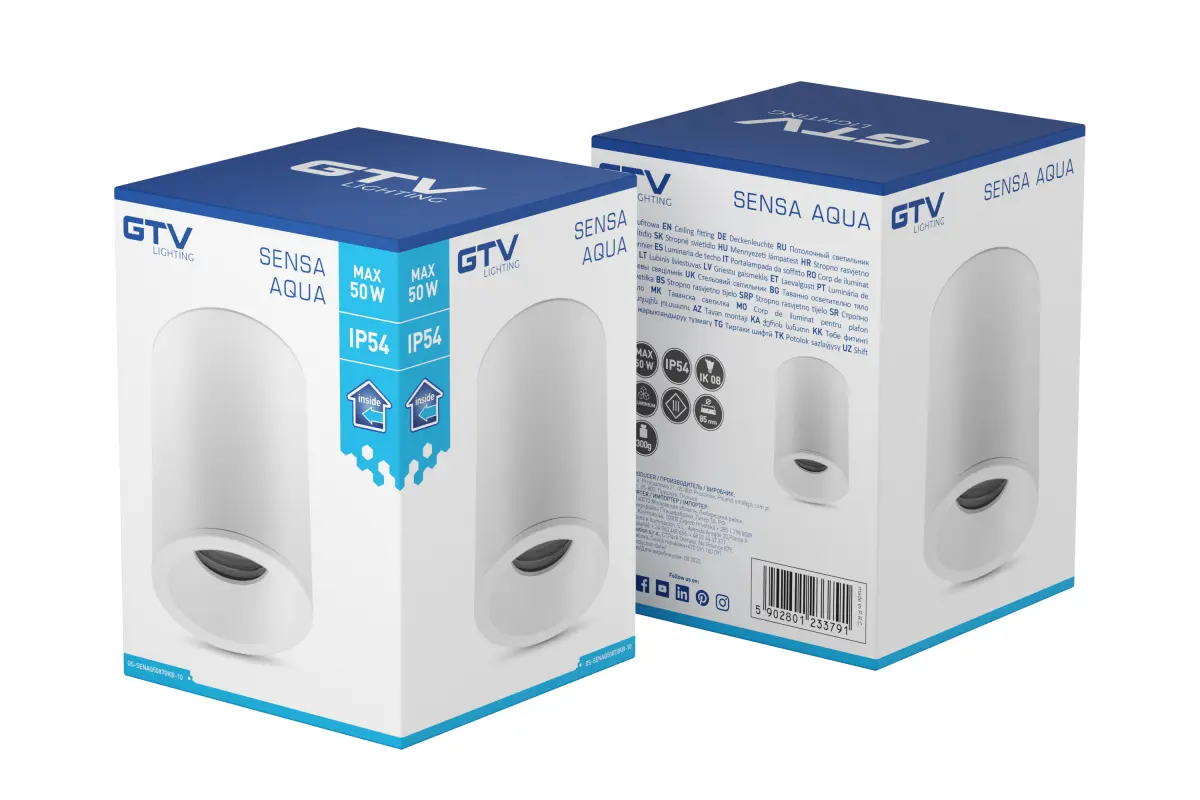 SENSA AQUA laevalgusti, alumiinium, 85x115, IP54, max 50W, ümmargune, valge - Image 2