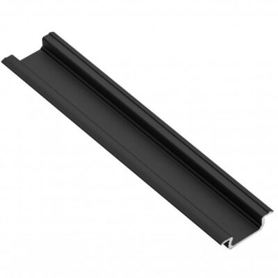 LED alumiiniumprofiil GLAX flants must matt 2 m (süvistatav)