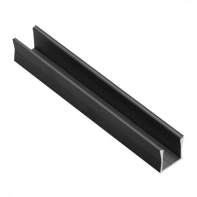 LED alumiiniumprofiil GLAX Mini kõrge 14mm must matt 2m