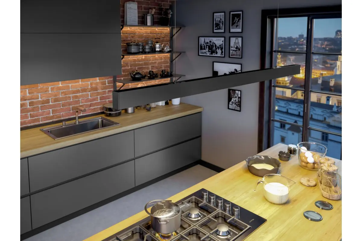 LED rippuv laevalgusti VILANA 42W (30W+12W), 4000K, RA>80, 220-240VAC, 48/120°, UGR<19, 120cm, must - Image 5