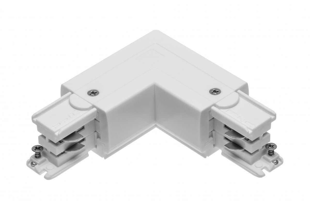 L 90° ühendus 3-kursi siinivalgustile, 101x101mm, sisemine, valge