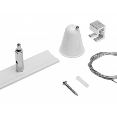 Rippumiskomplekt X-RAIL kolmefaasilisele siinile, lae külge kinnitatav, 1m juhe, 120 mm kinnitamine, valge