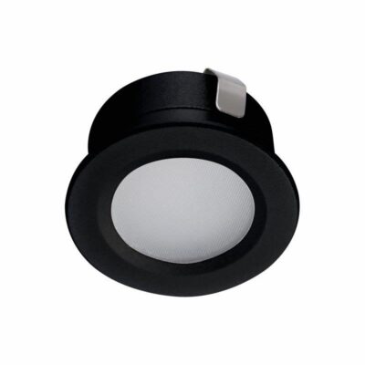 Kanlux süv. 12V, 1W must raam IP65 3000K 30lm