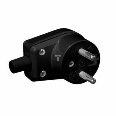 Must pistik maandusega 16A 250V