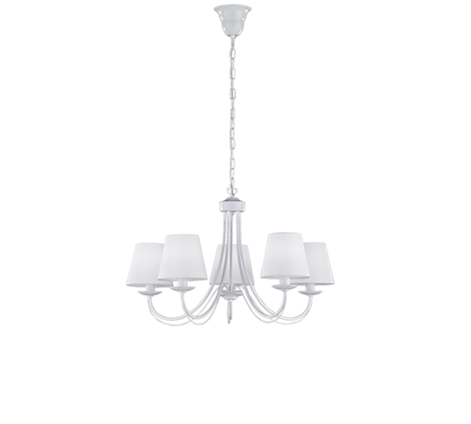 Cortez rippuv valgusti 5-pc E14 matt valge