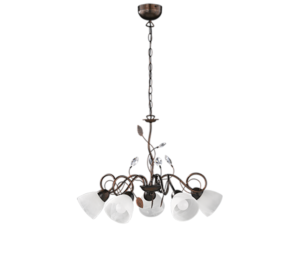 Rippuv valgusti 5x E14 maalähedane