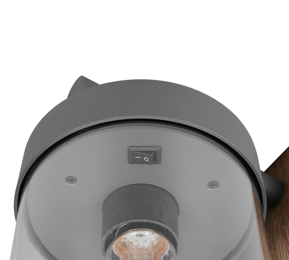 Seinavalgusti E27 antratsiit/puit hämarusandur - Image 3