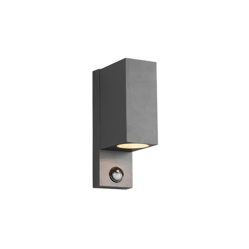 Seinavalgusti 2xGU10 antratsiit ruudukujuline anduriga