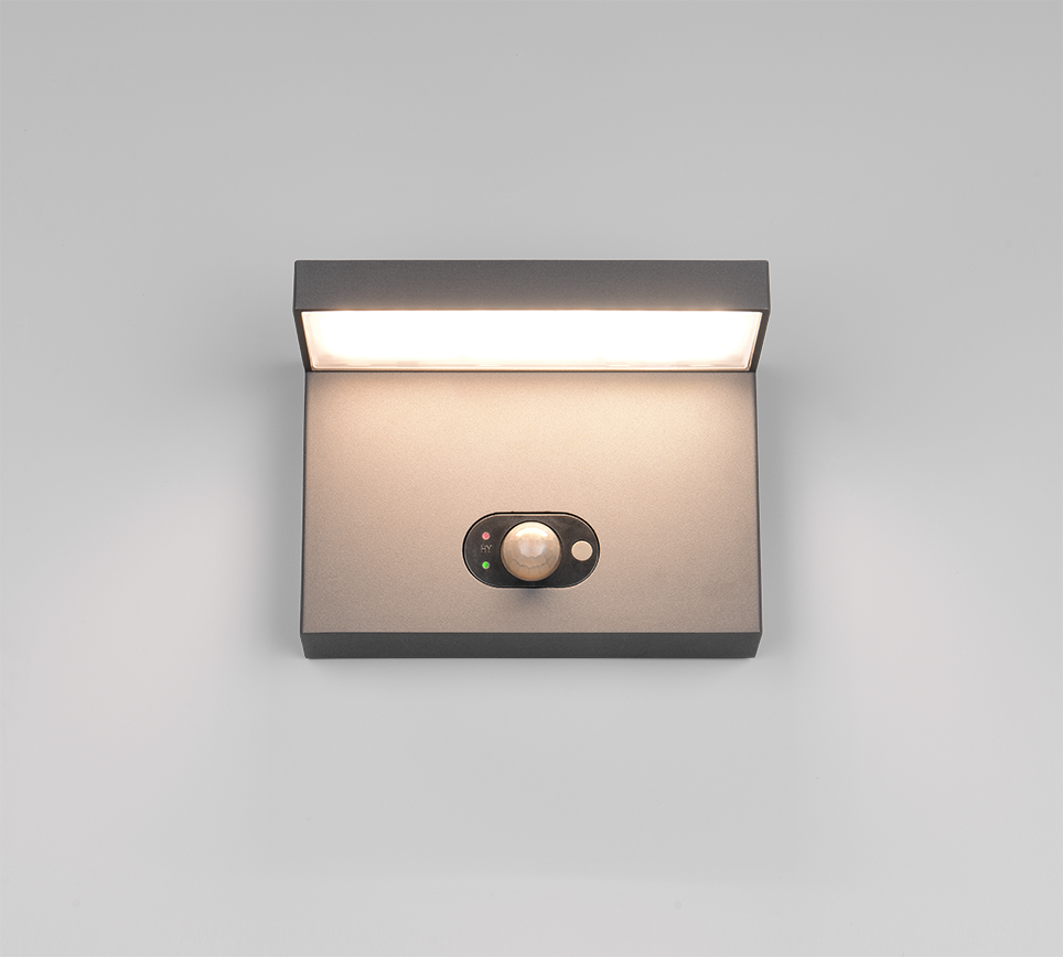 Hübriidne päikese LED seinavalgusti antratsiit laaditav liikumisanduriga - Image 6