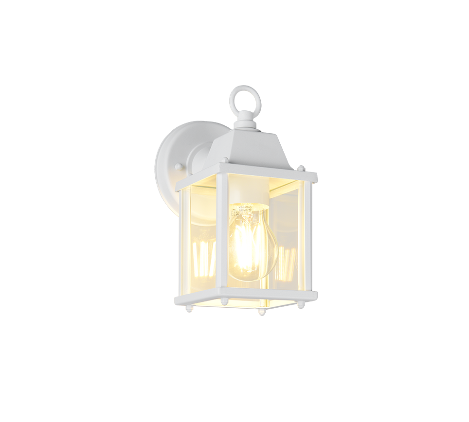 Seinavalgusti E27 matt valge