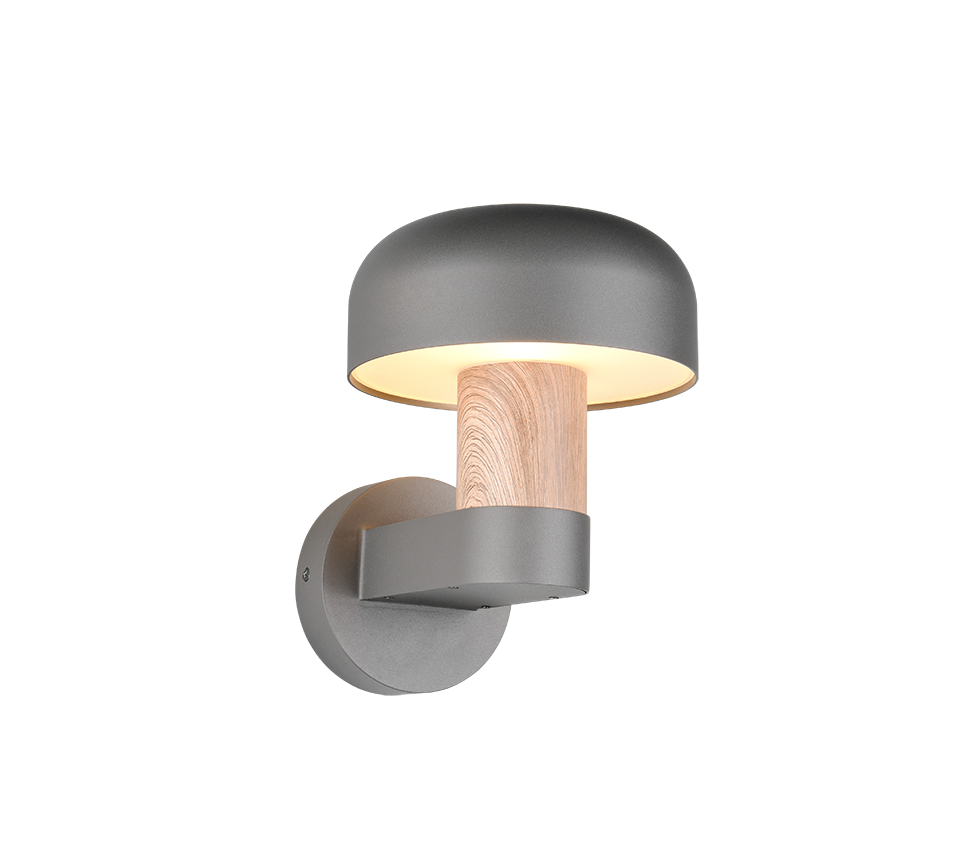 Seinavalgusti E27 antratsiit/puit