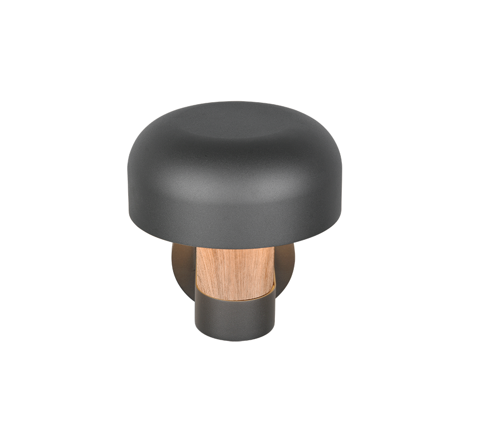 Seinavalgusti E27 antratsiit/puit liikumisanduriga - Image 4