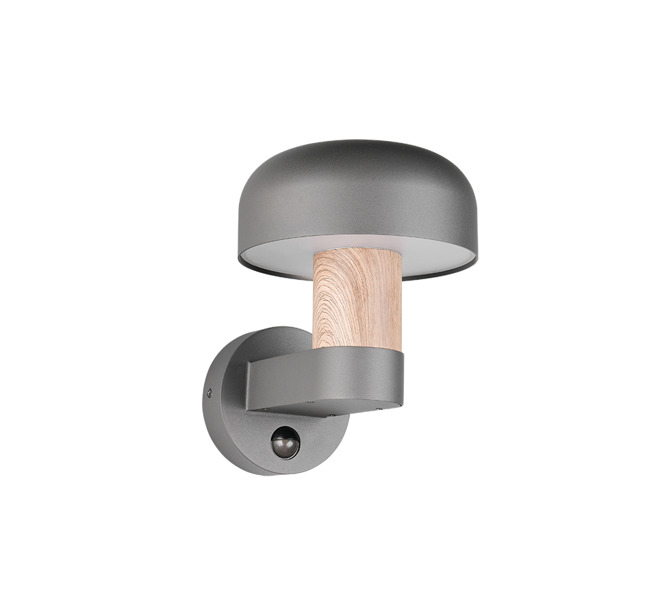 Seinavalgusti E27 antratsiit/puit liikumisanduriga - Image 6