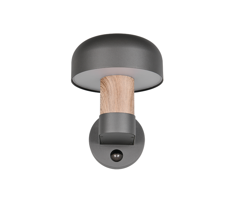 Seinavalgusti E27 antratsiit/puit liikumisanduriga - Image 9