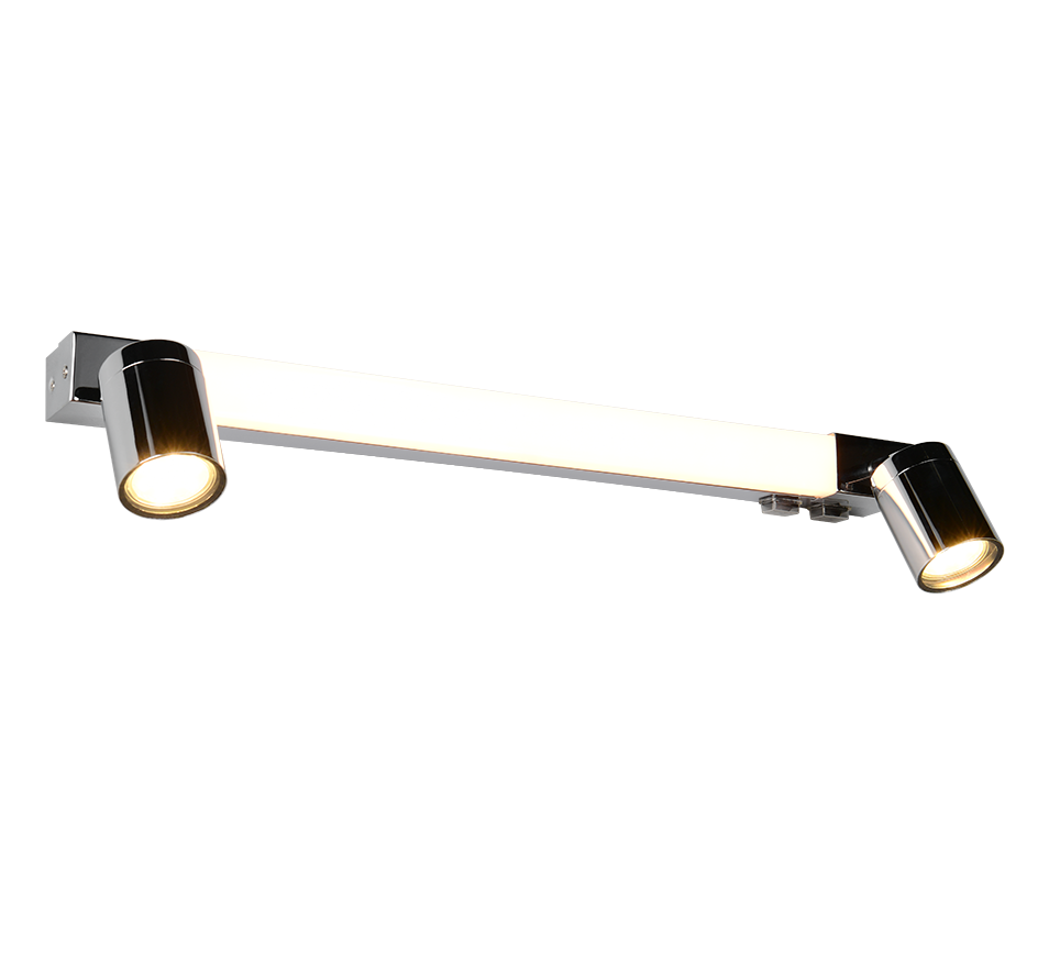 Seinavalgusti 60 cm 2xGU10 hõbedane