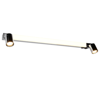 Seinavalgusti 90 cm hõbedane 2xGU10 LED