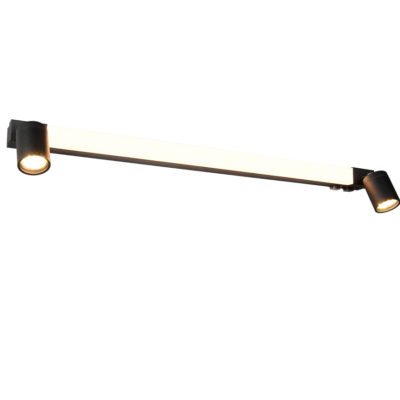 Seinavalgusti 90 cm must 2xGU10 LED