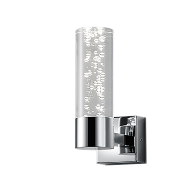 Seinavalgusti H2O LED 1 tk hõbedane/mulliklaas